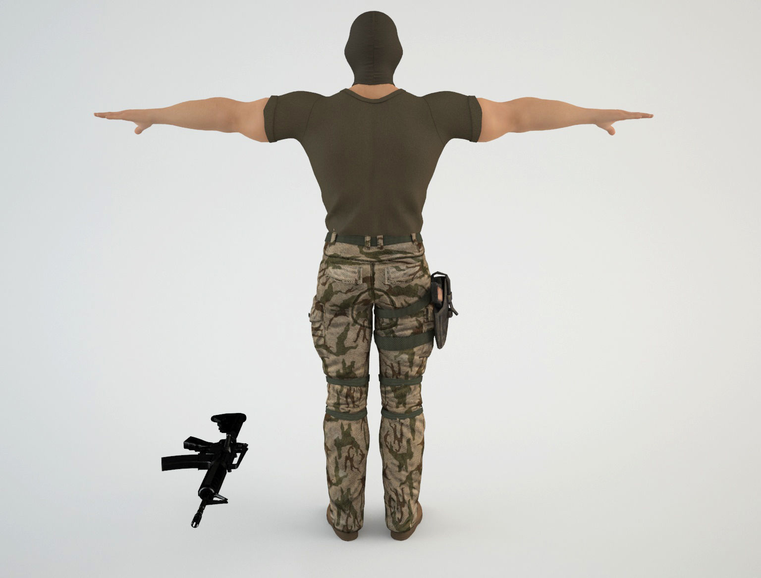 Mercenary Soldier 1 3D model_3