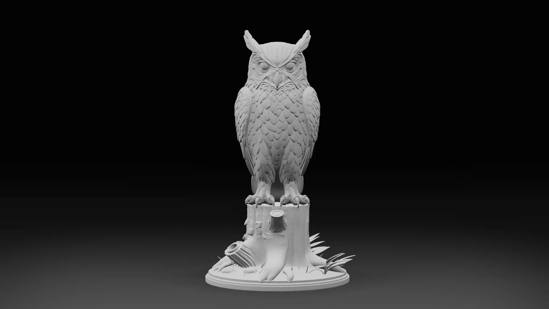 Horned Owl - 3D Print Model 3D print model