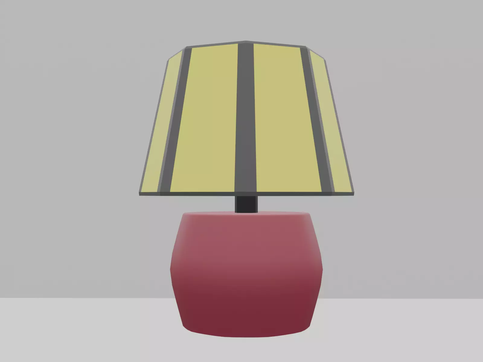 Modern Table Lamp 3D Model Light ON and OFF Versions Free low-poly 3D model