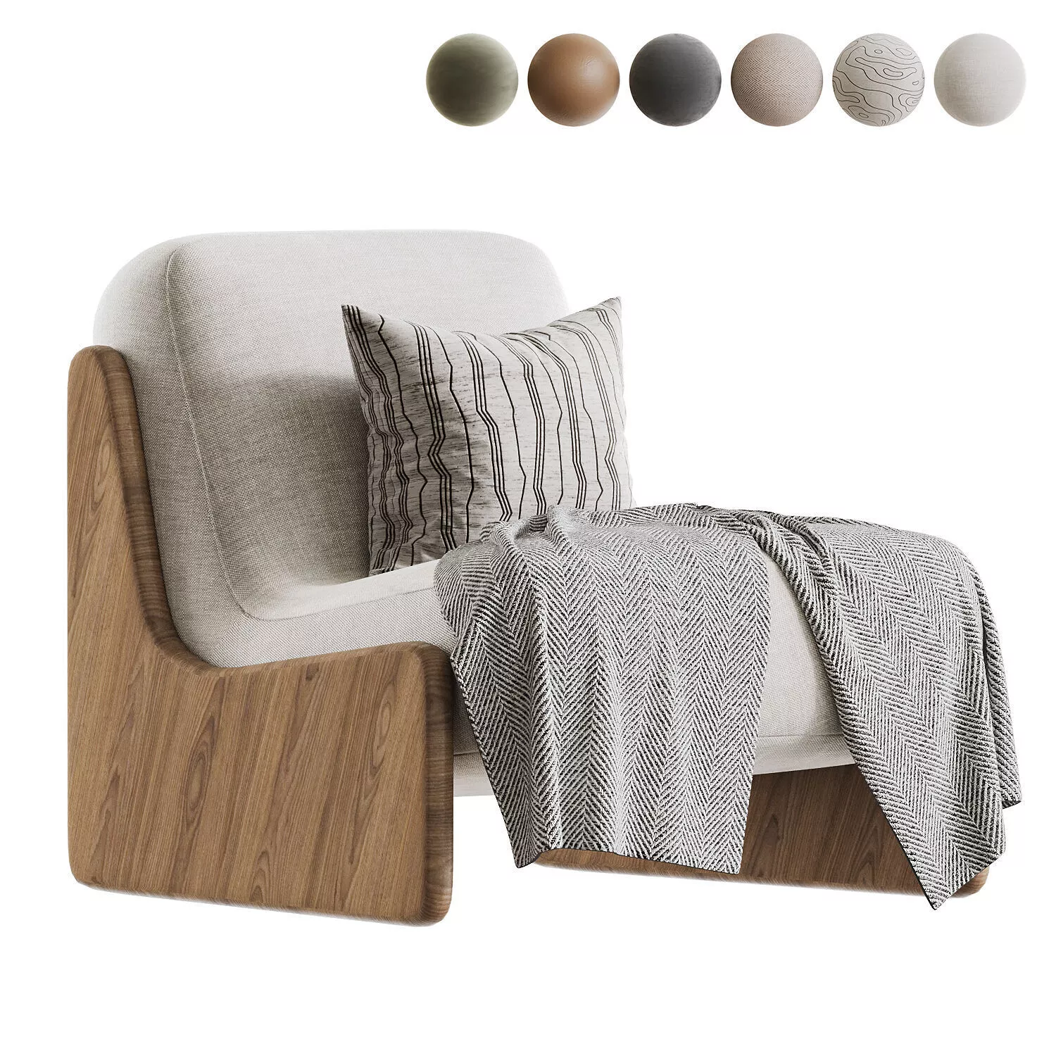 Carmella Lounge Chair 3D model