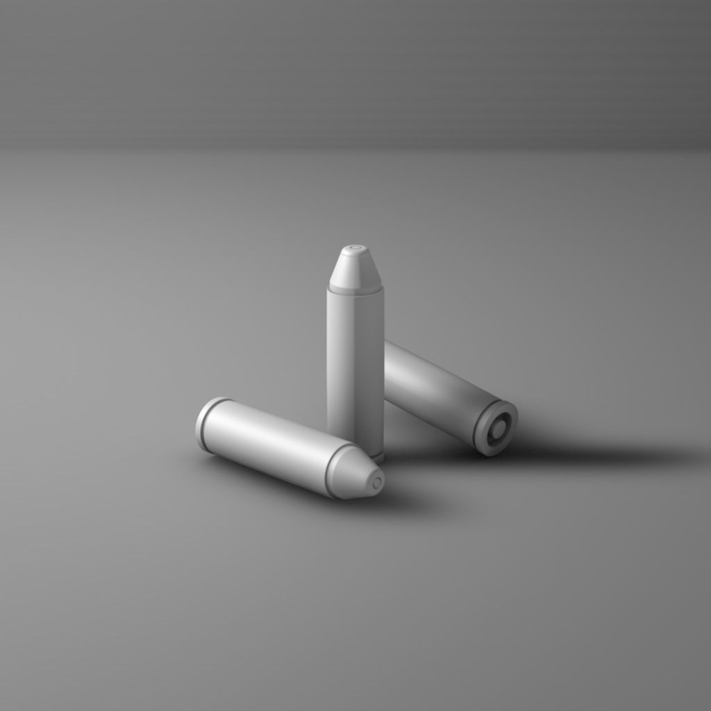 Magnum-357 Bullet Low-poly 3D model_1