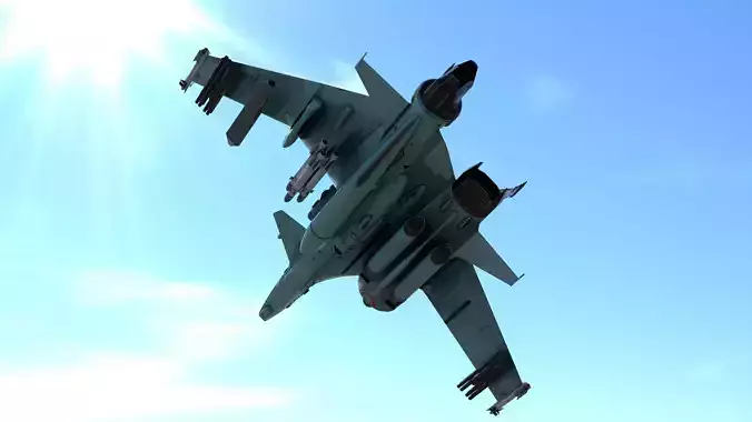 Boomerang ground attack airplane Low-poly 3D model