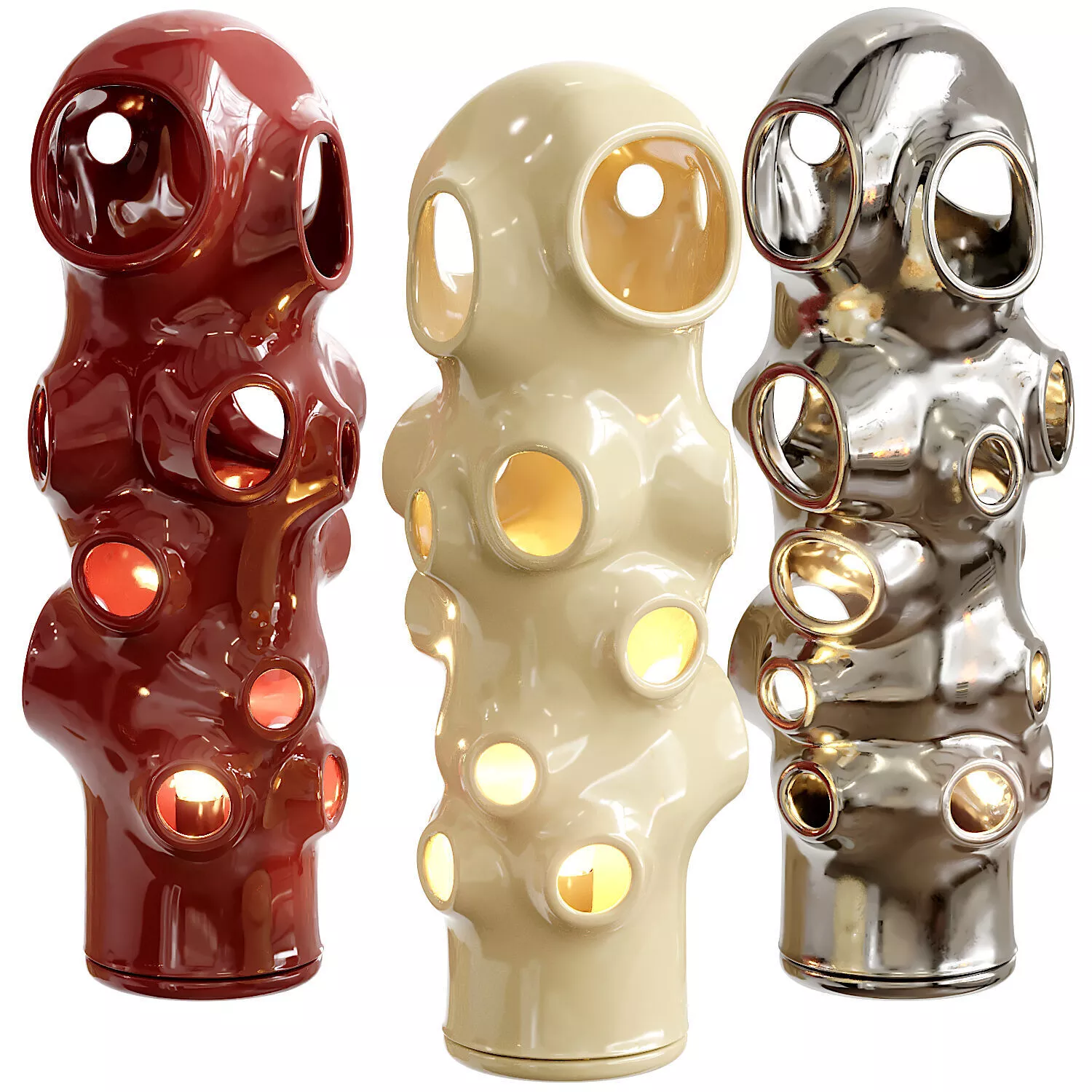 BULLE Beige Pendant Lamp 3D model