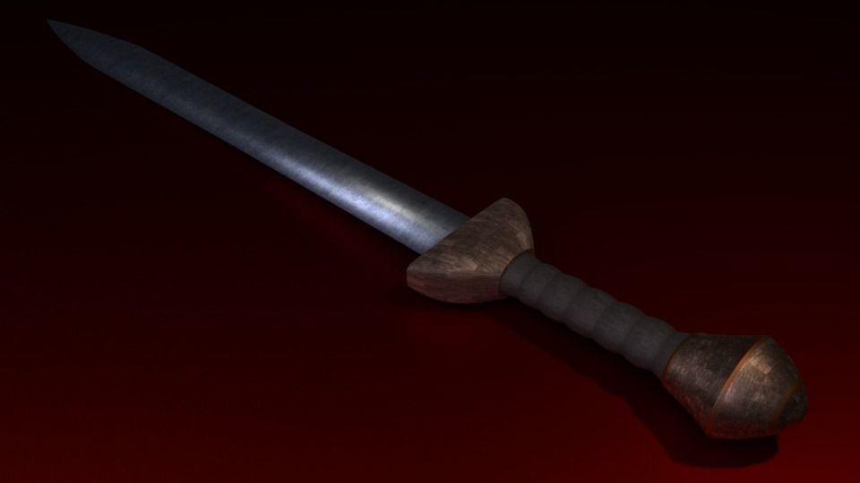 Roman Gladius  Low-poly 3D model_0