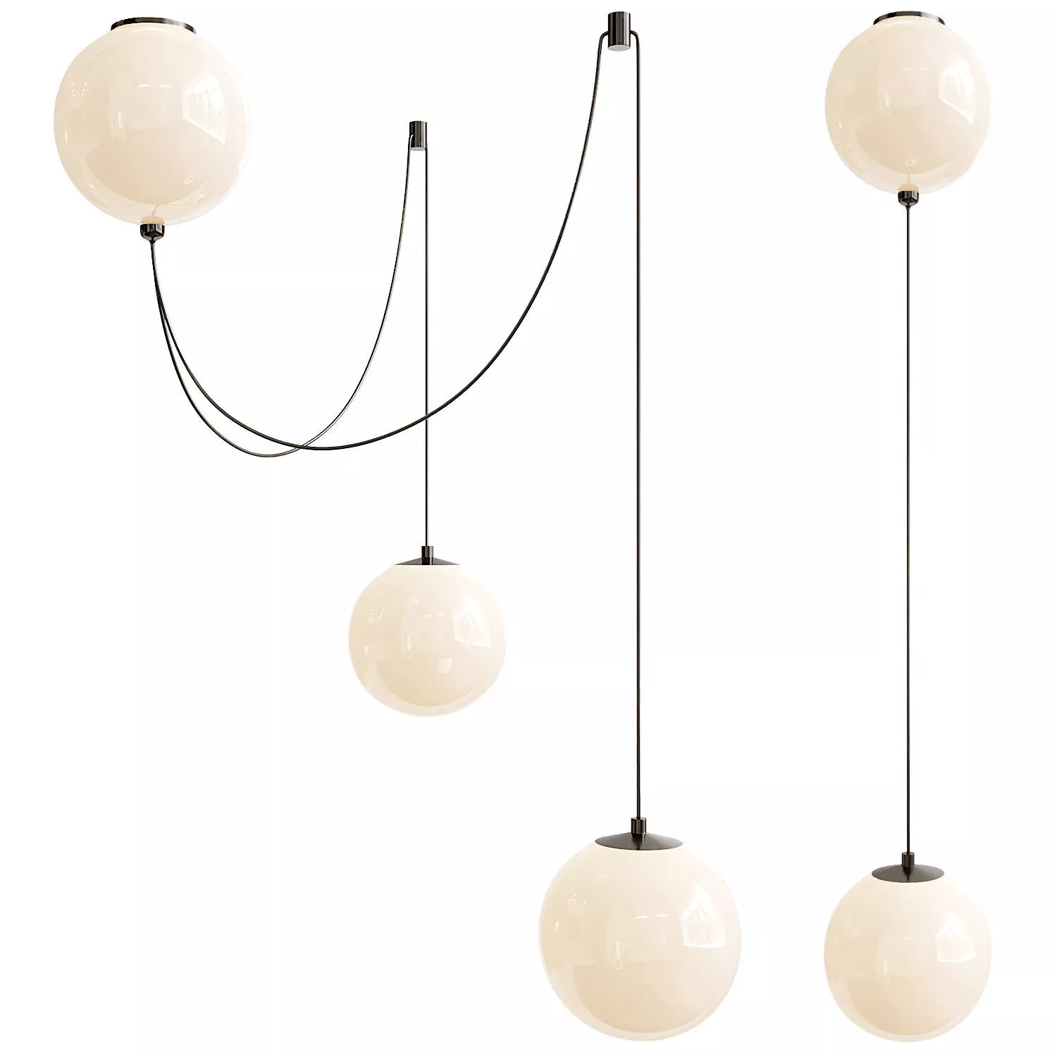 Twins Pendant Light 3D model