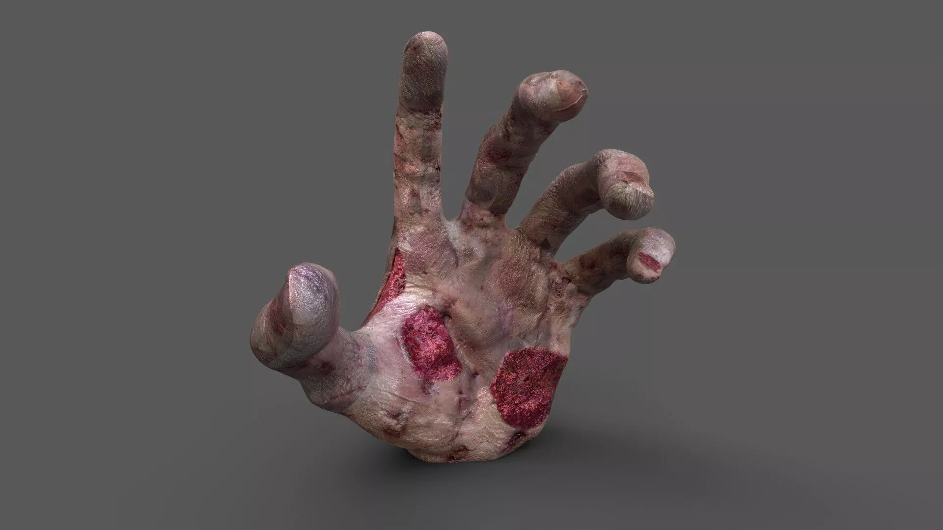 Zombie Hand 3D Model low poly Low-poly 3D model