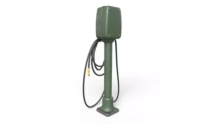 Vintage Air Pump Low-poly 3D model 5