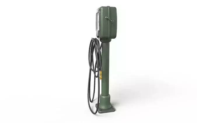 Vintage Air Pump Low-poly 3D model 4