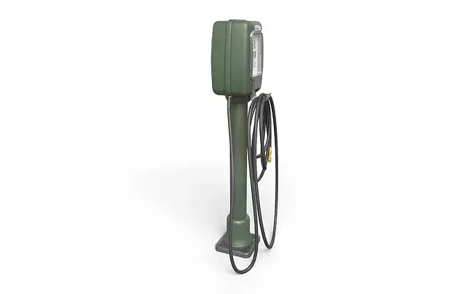 Vintage Air Pump Low-poly 3D model 7