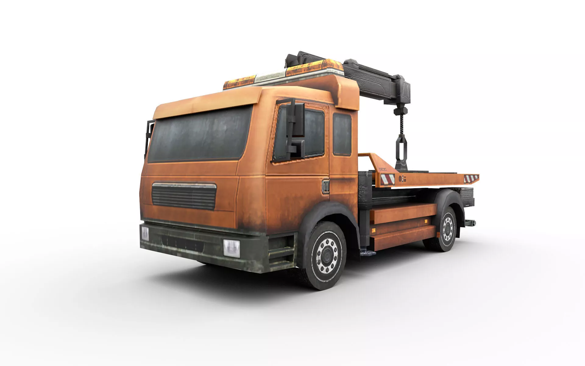Car towing Low-poly 3D model
