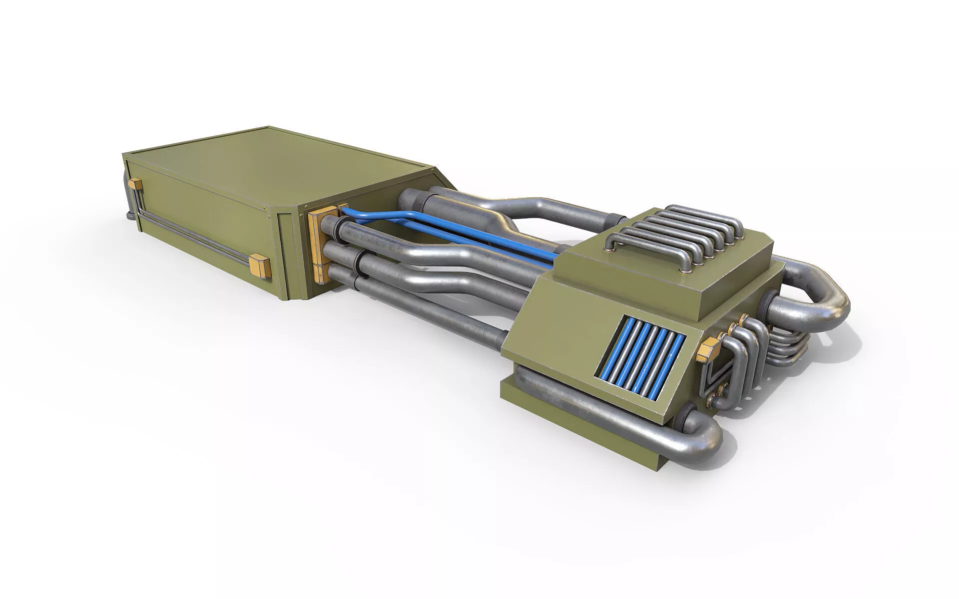 Industrial Piping System Low-poly 3D model
