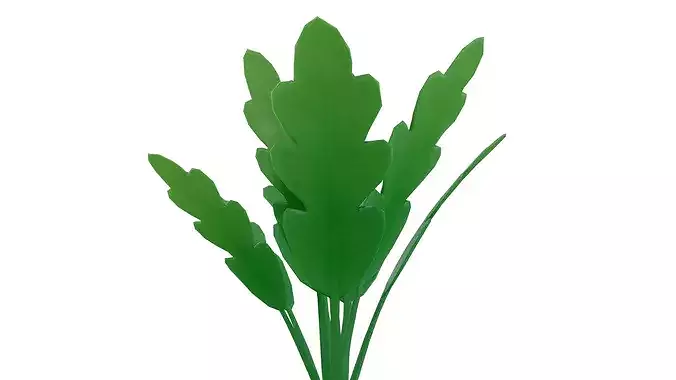 Stylized Carrot 3D Model  Game Ready Low Poly Vegetable Low-poly 3D model 6