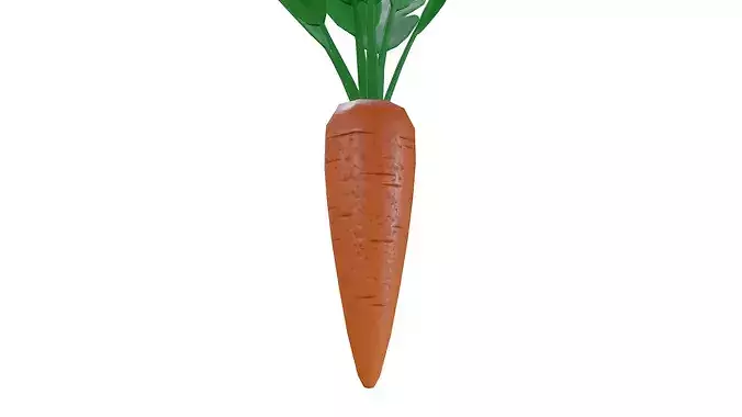 Stylized Carrot 3D Model  Game Ready Low Poly Vegetable Low-poly 3D model 7