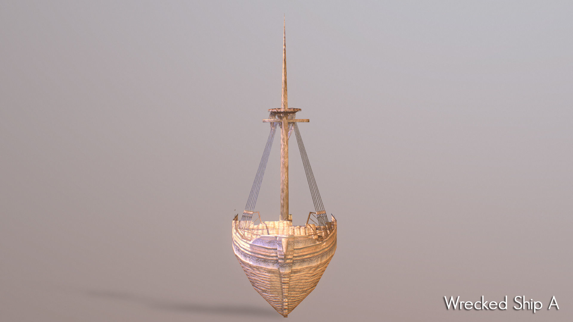 Wrecked Ship Low-poly 3D model_6