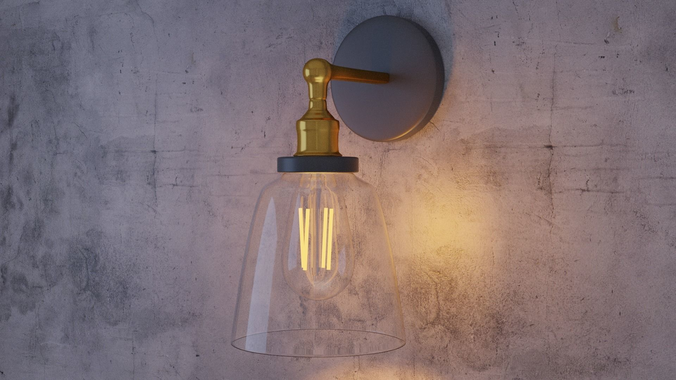 Classic Sconce Lamp Free 3D model