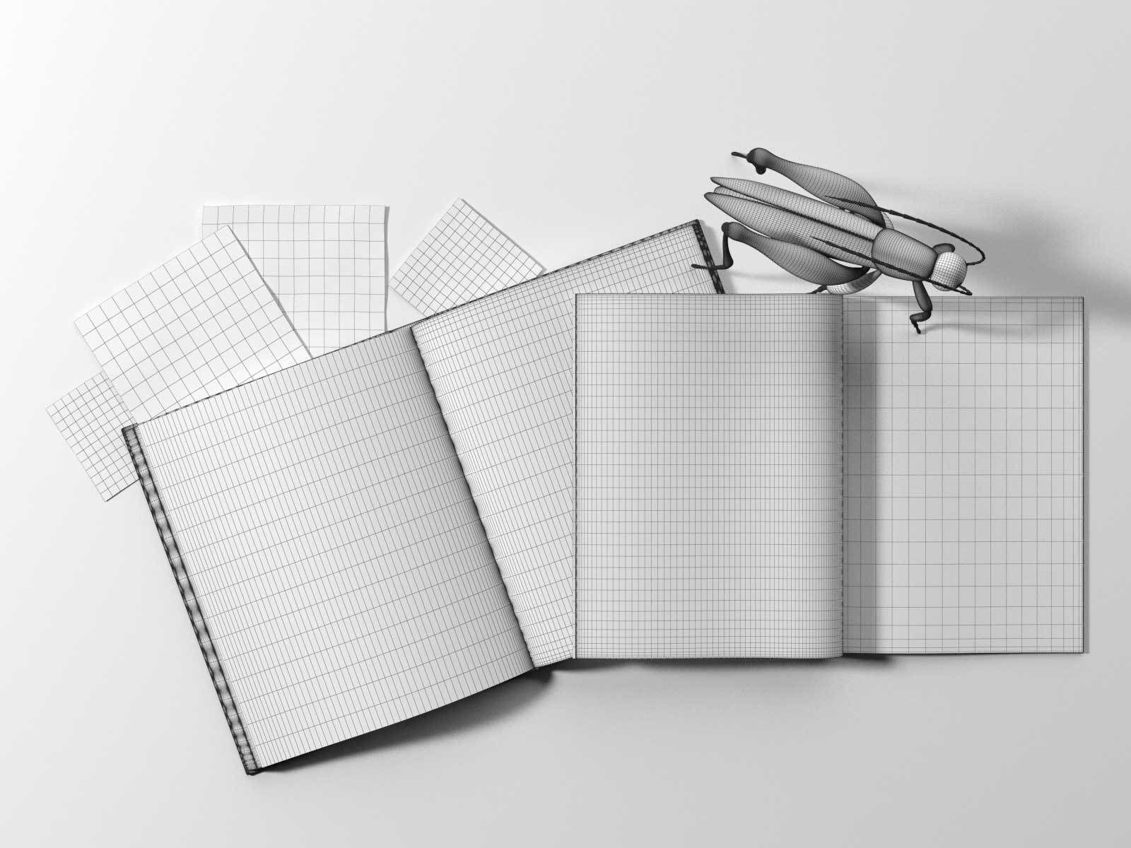 Grasshopper Photos and Books 3D model_1