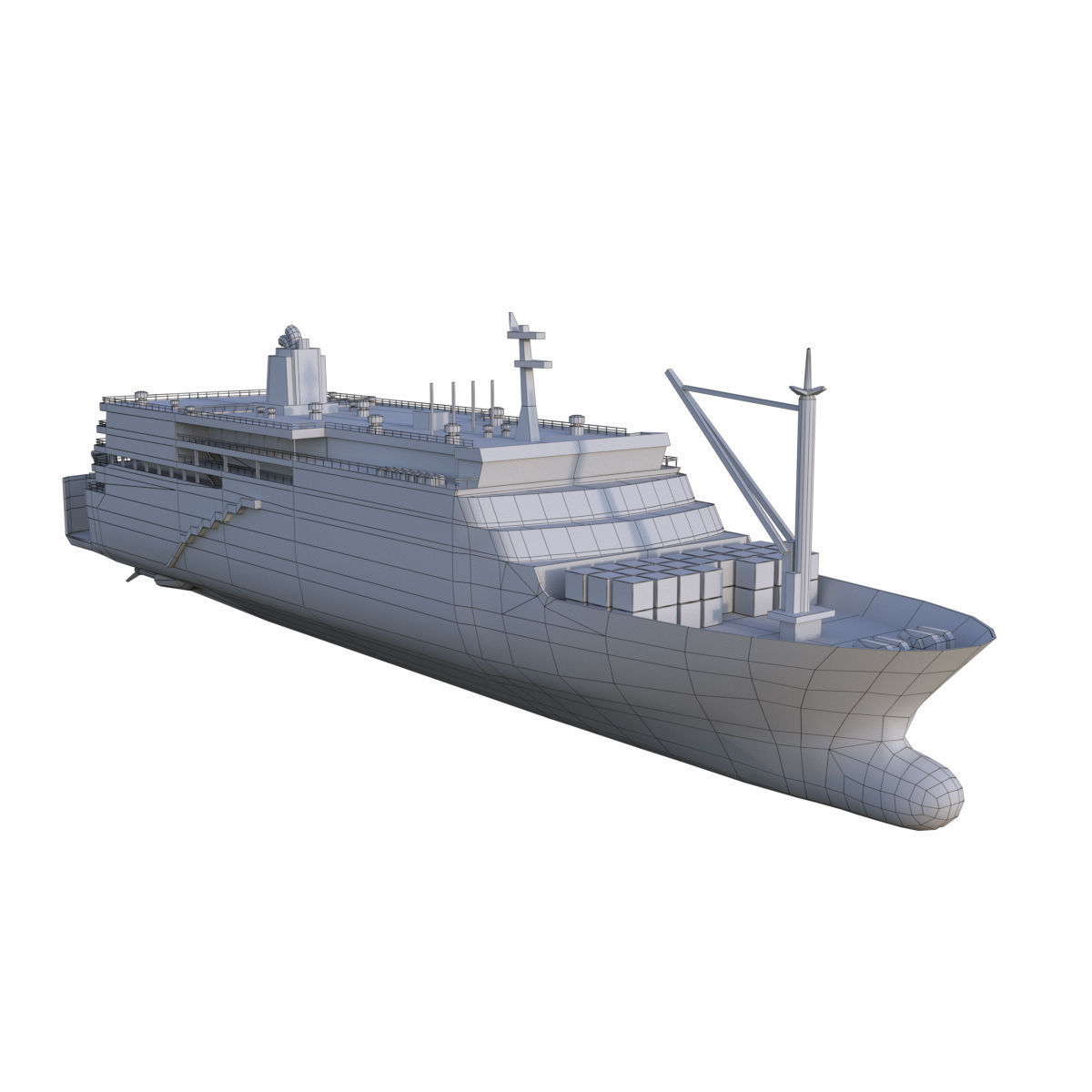 Ferry Reference 3D model ferry cruise ship VR / AR / low-poly | CGTrader