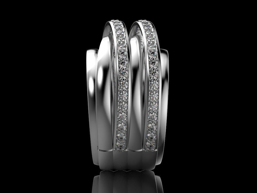 Multi band ring 2 3D print model_6