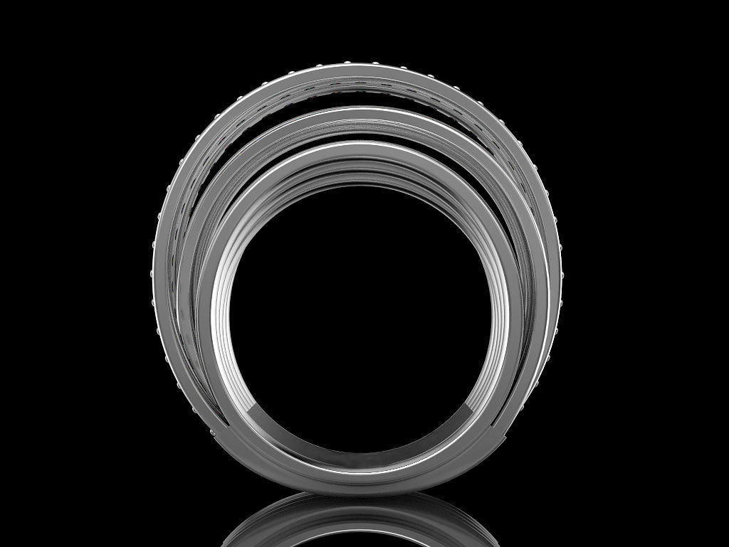 Multi band ring 2 3D print model_7