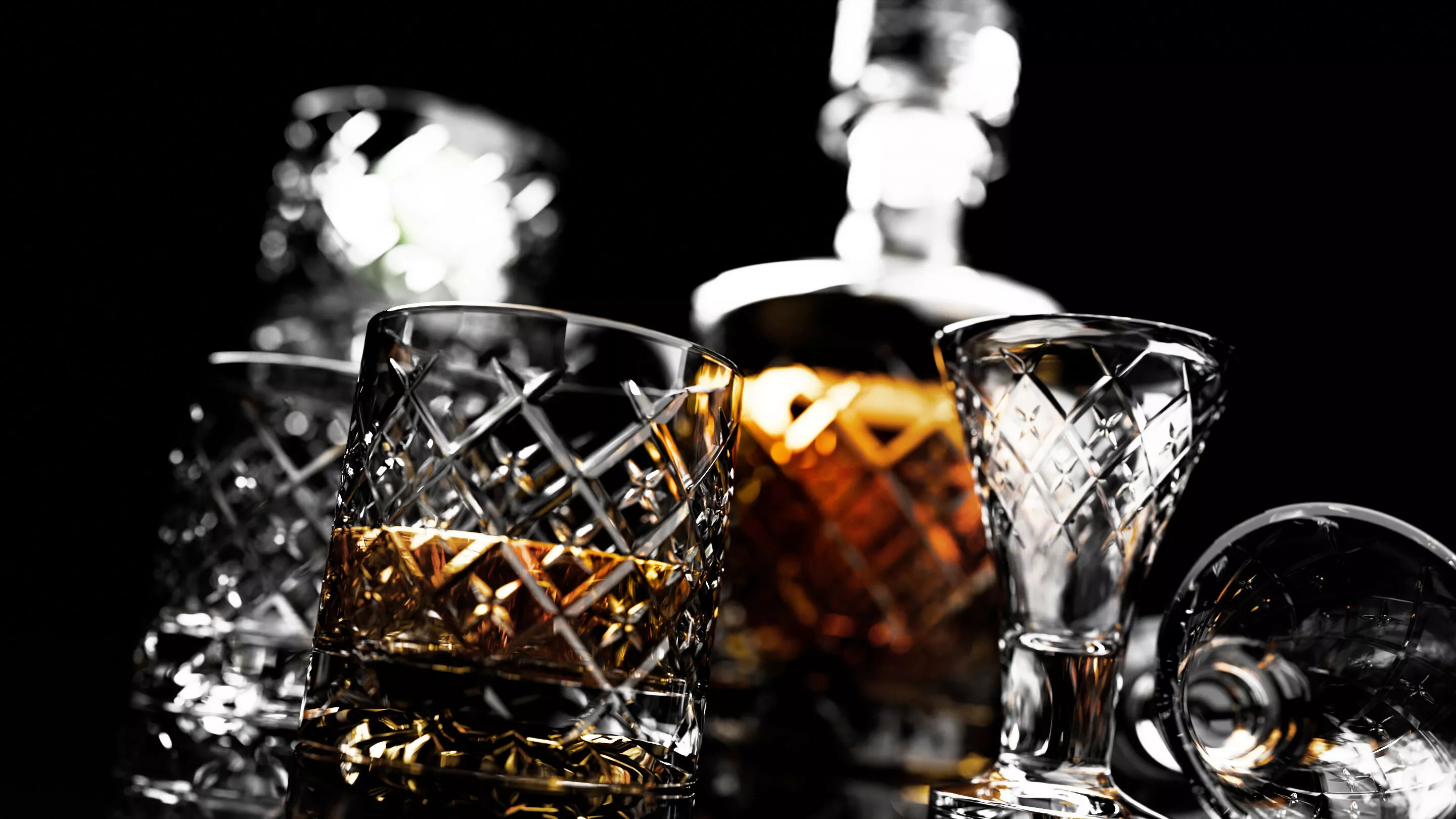 Premium Cut-glass Set 3D model