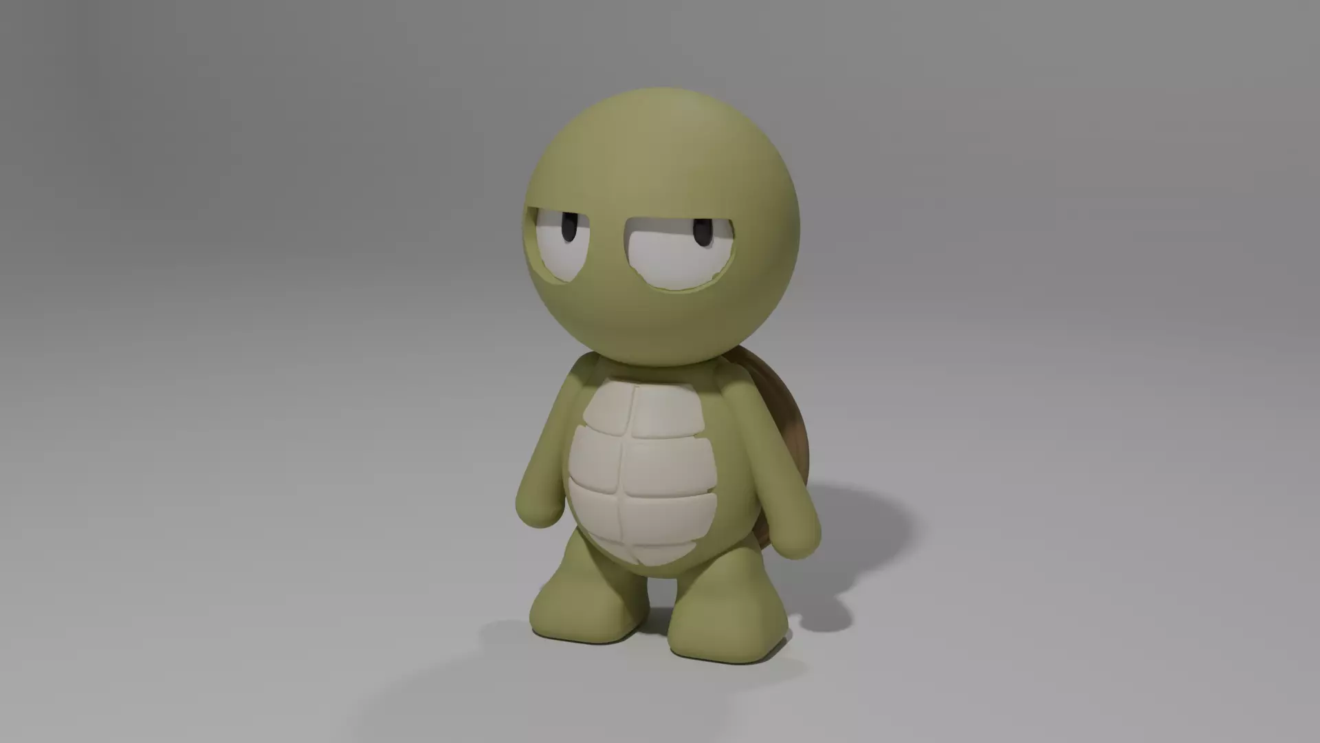Cute Stylized Cartoon Turtle - 3D Printable 3D print model