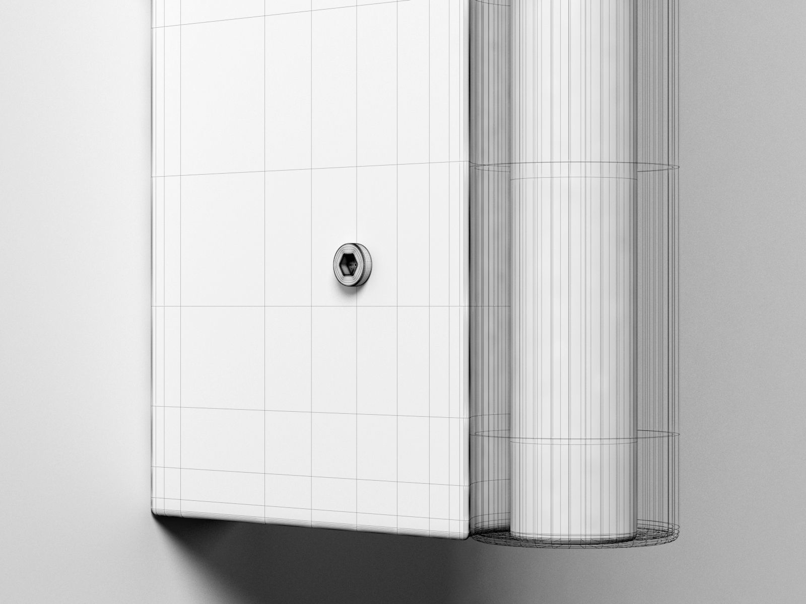 Tube Wall Lamp 3D model_2