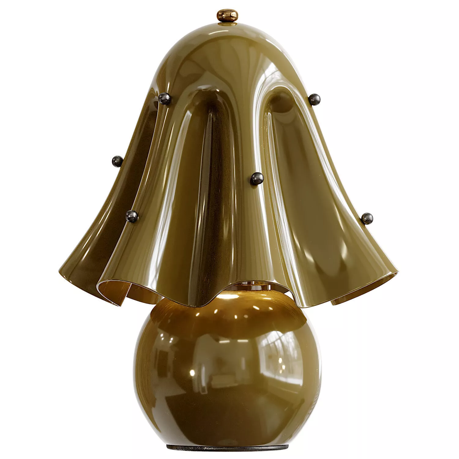 Elia Modern Floral Sculptural Glass Table Lamp 3D model
