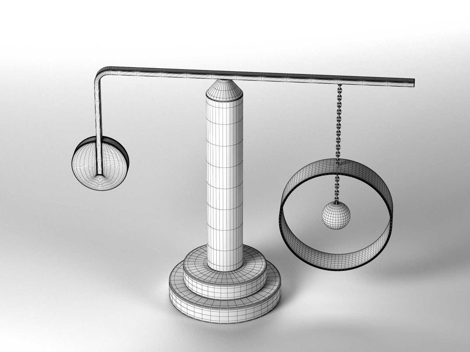 Balance Studies Sculpture 3D model_1