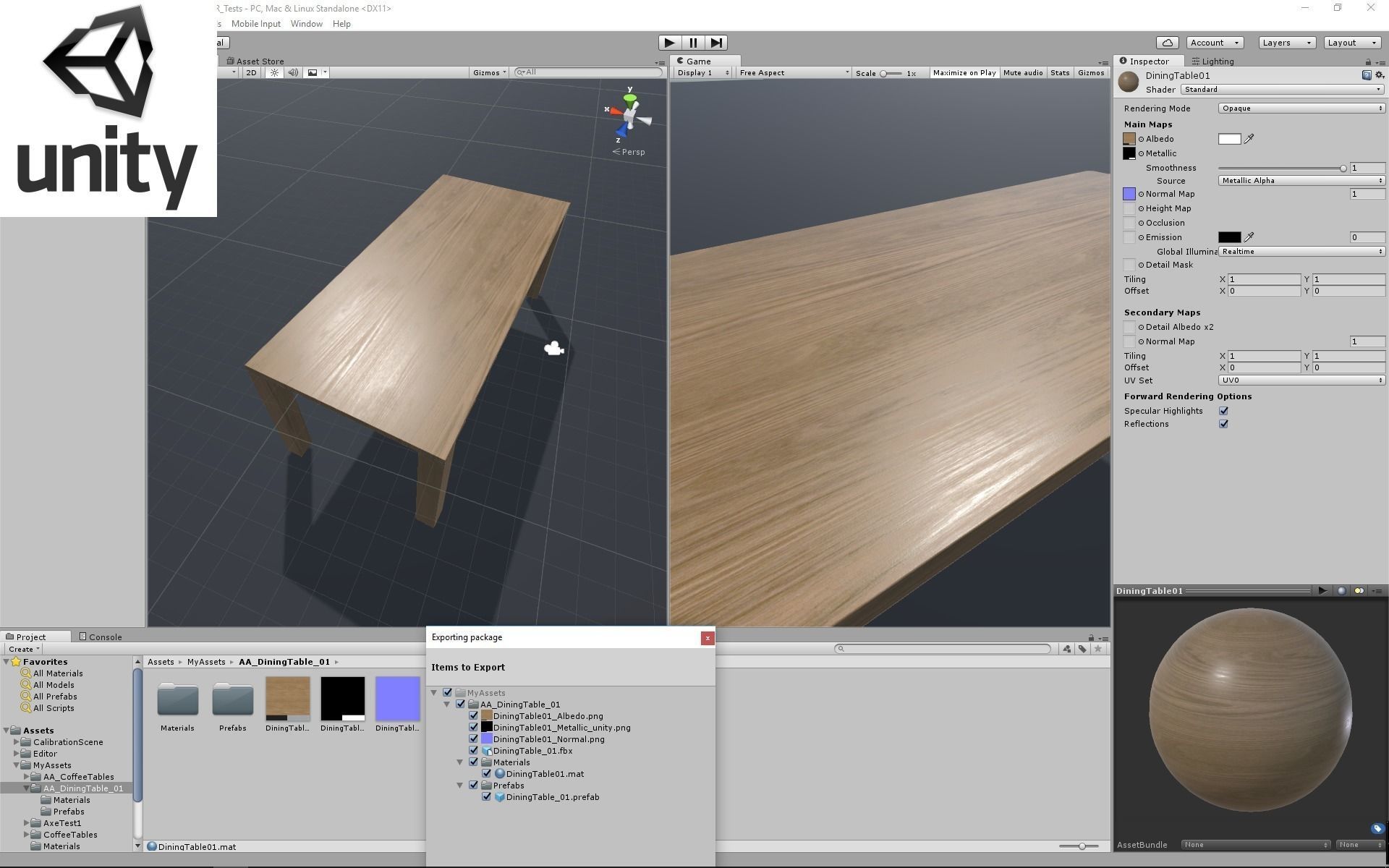Modern Dining Table 01 Low-poly 3D model_7