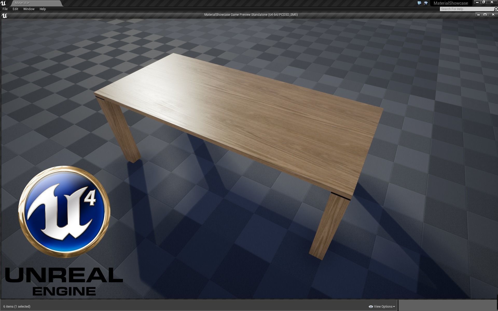 Modern Dining Table 01 Low-poly 3D model_9