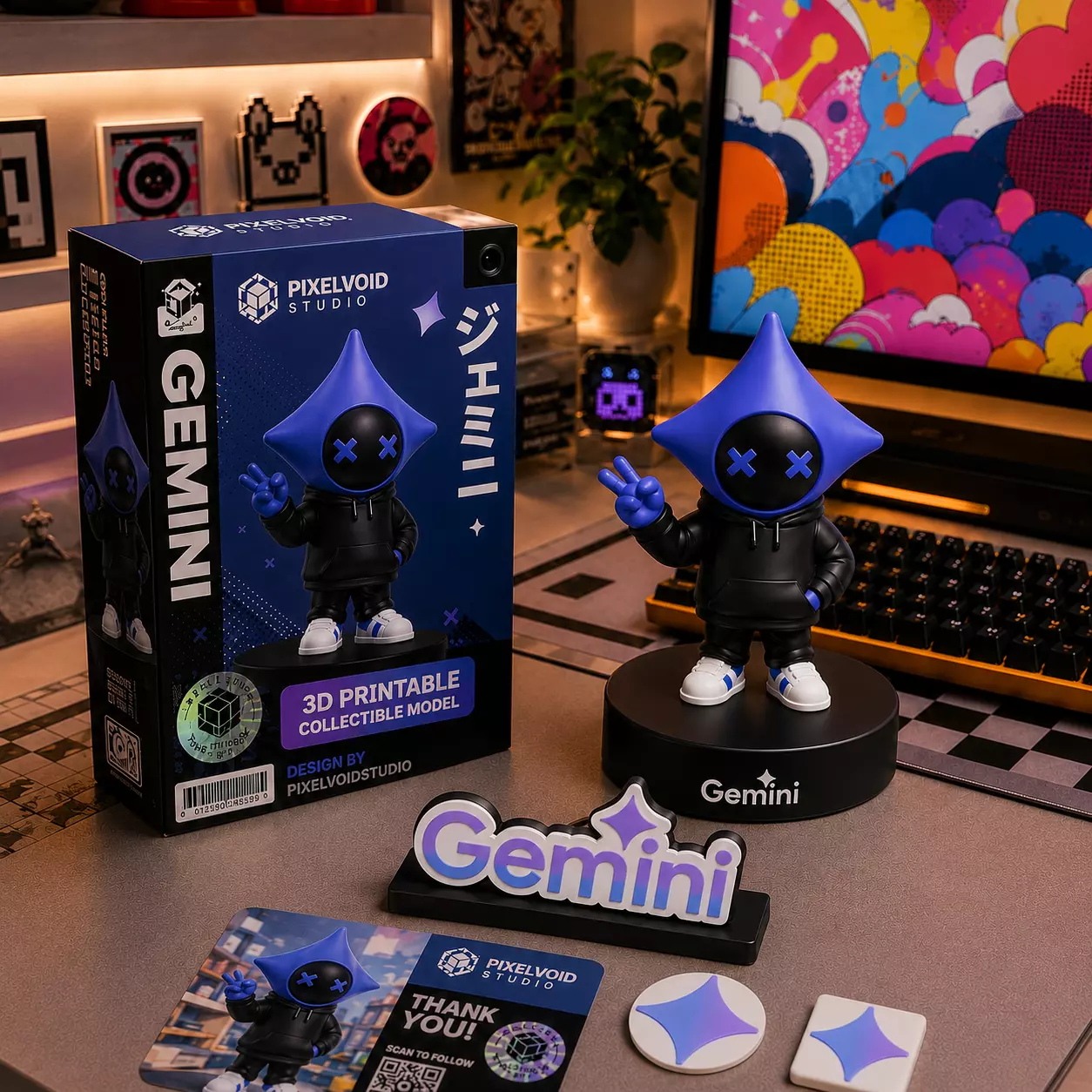 Gemini Inspired AI Mascot 3D print model