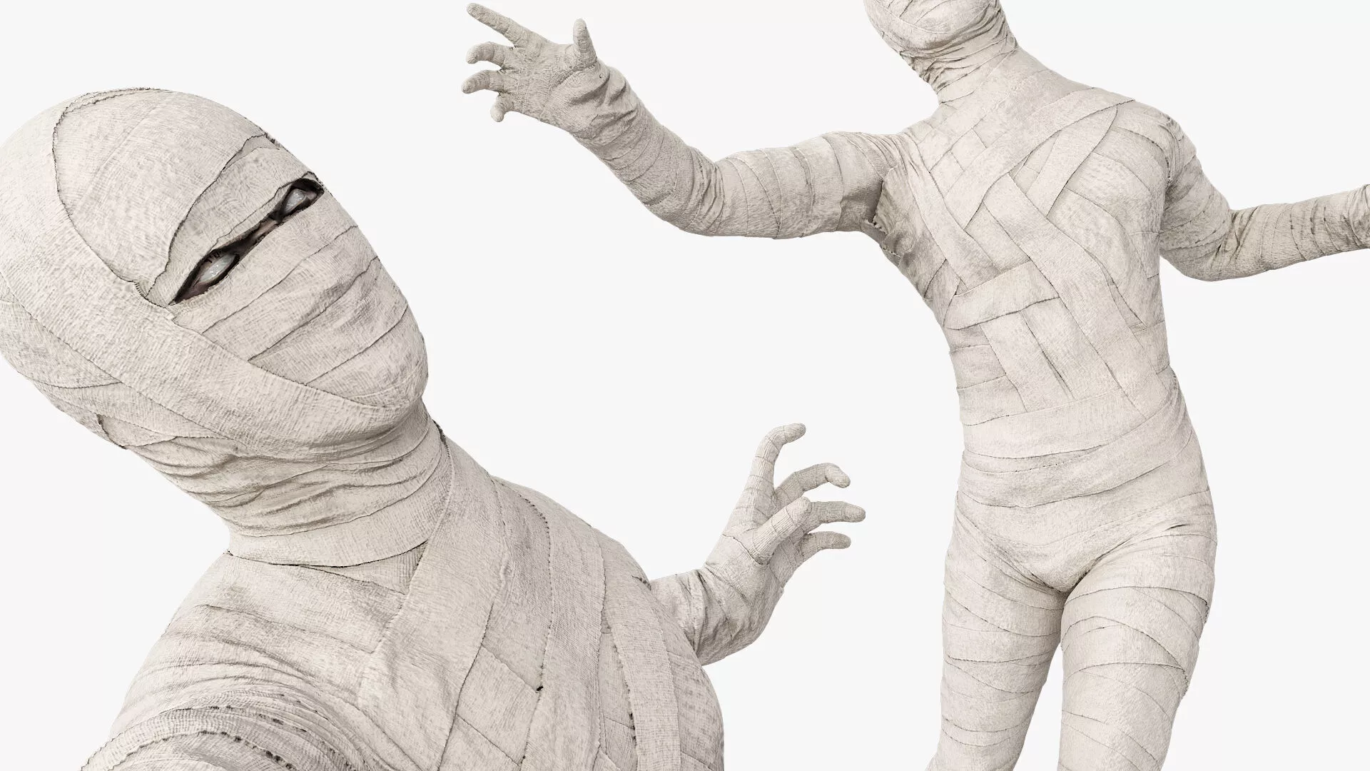 Mummy in Clean Bandage Rigged 3D model