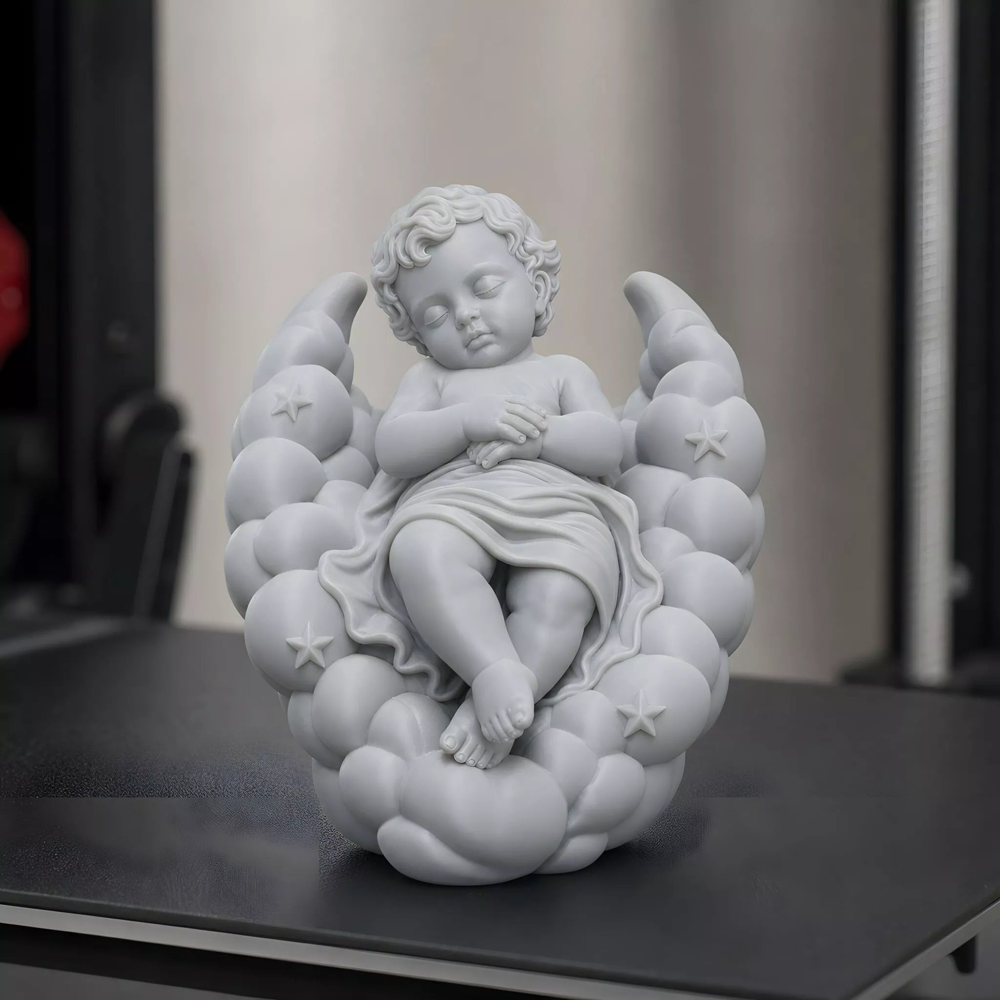 Sleeping Infant Jesus on Clouds 3D Print Model 3D print model