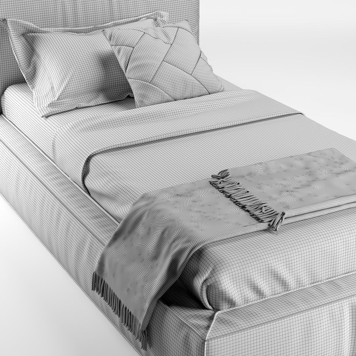 FLEXTEAM SLIM ONE bed single 3D model_1