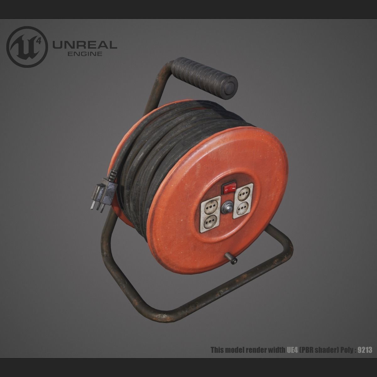 Extension Cable Low-poly 3D model