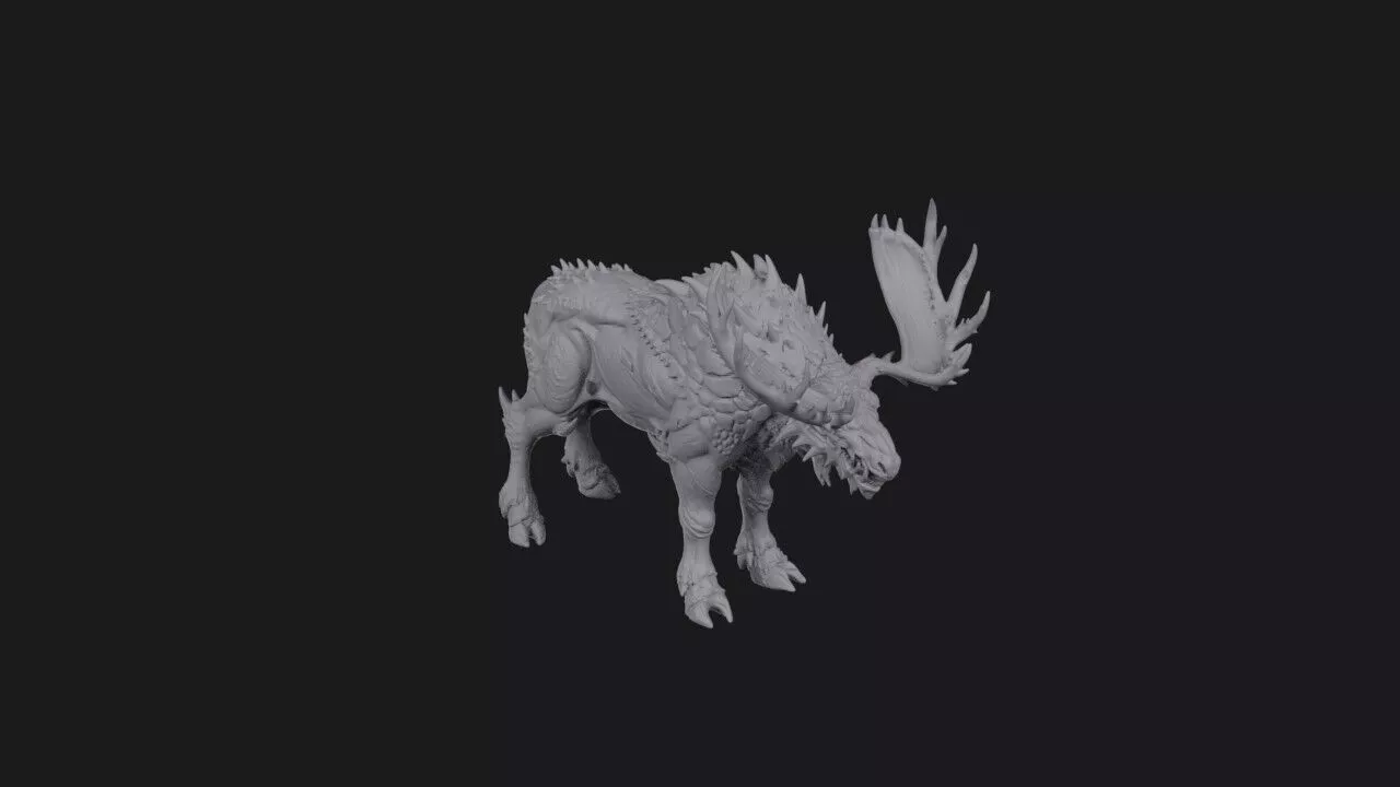 Moosaroth the Antlered Titan 3D print model
