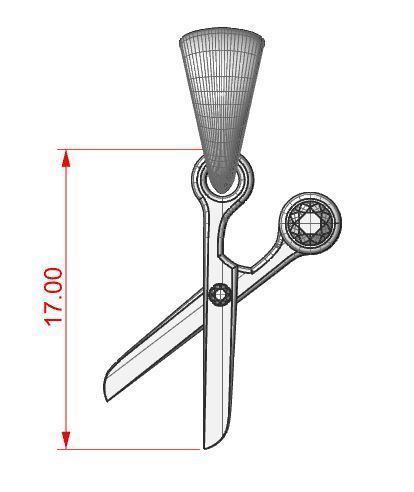 Pendant Scissors 3D print model_6