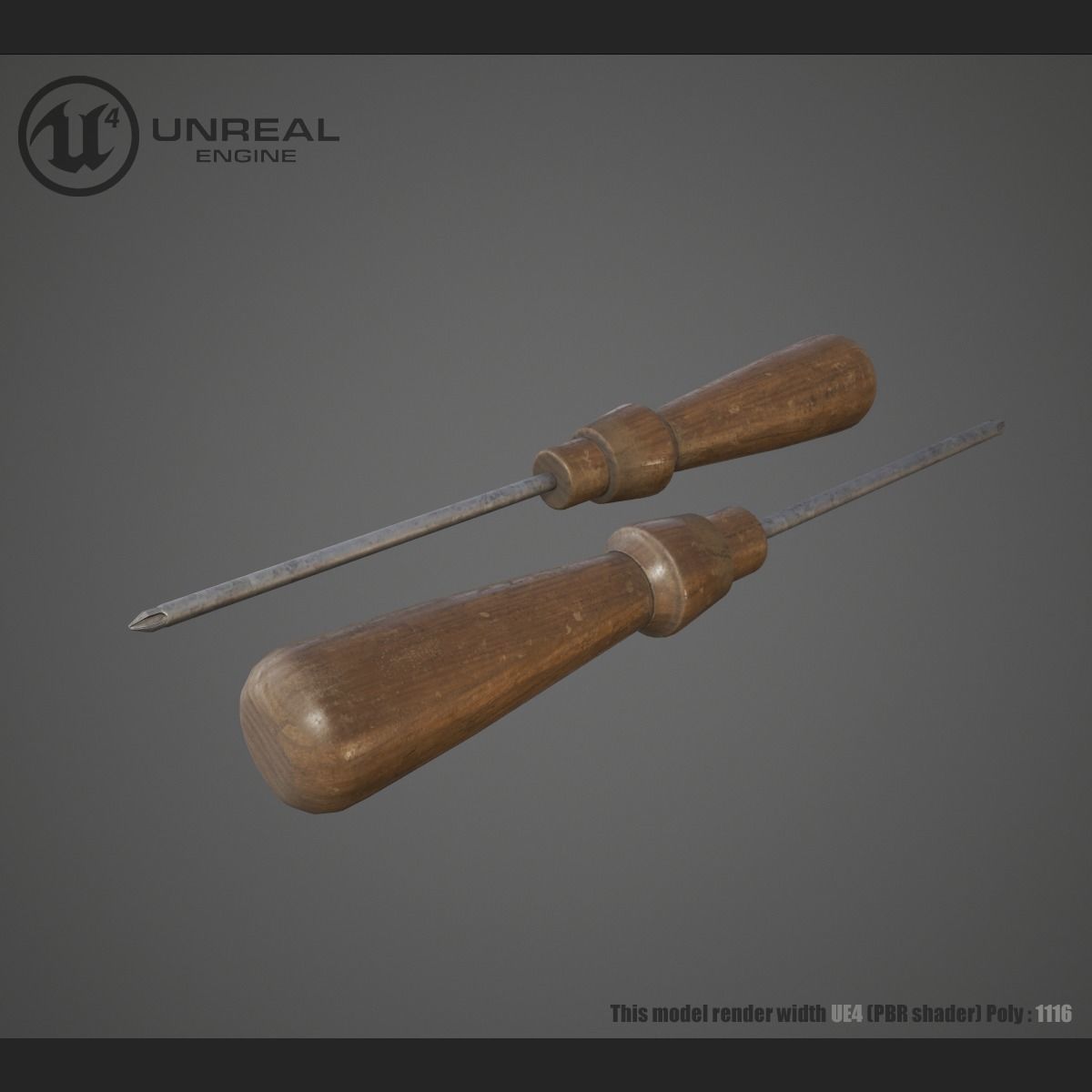 Construction tools Low-poly 3D model_2