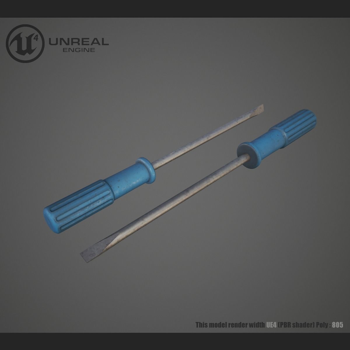 Construction tools Low-poly 3D model_3