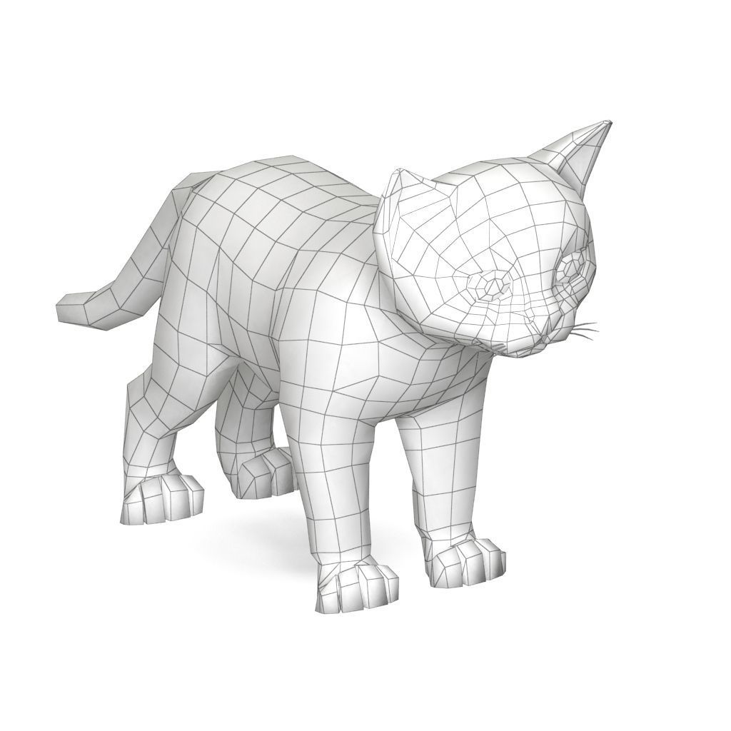 Cat Tigre Low-poly 3D model_10