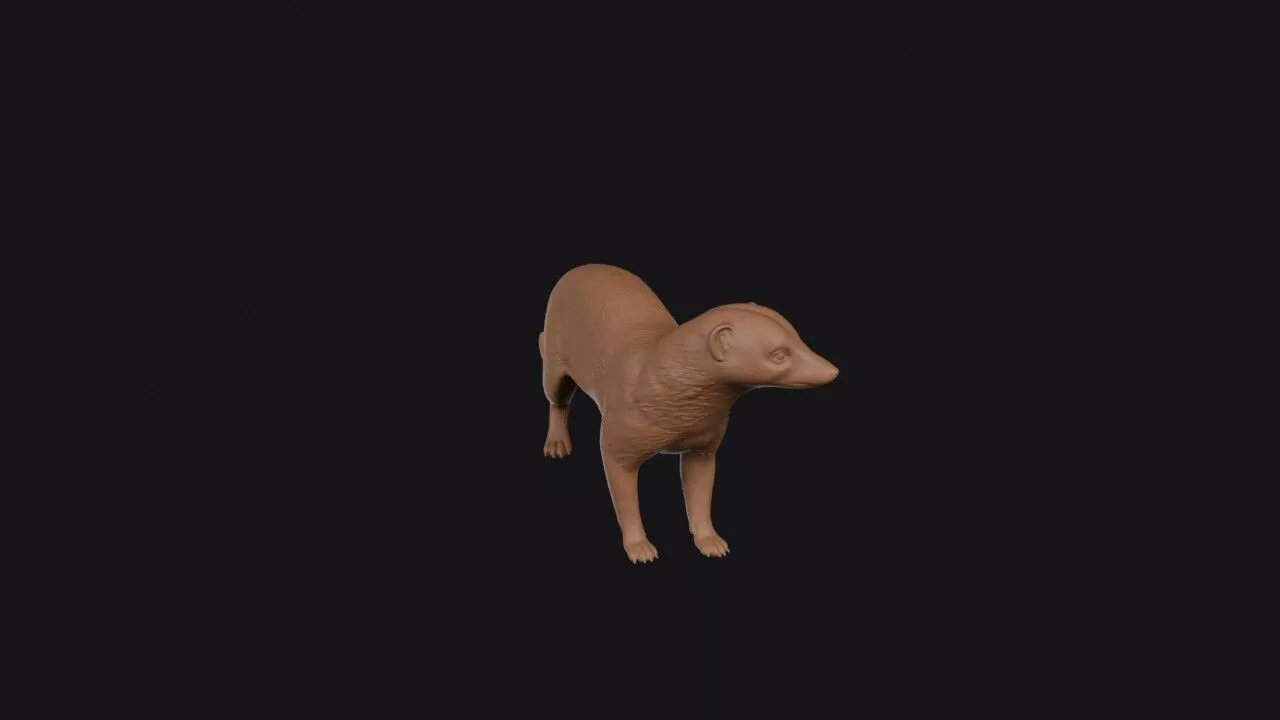 slender mongoose 3D print model