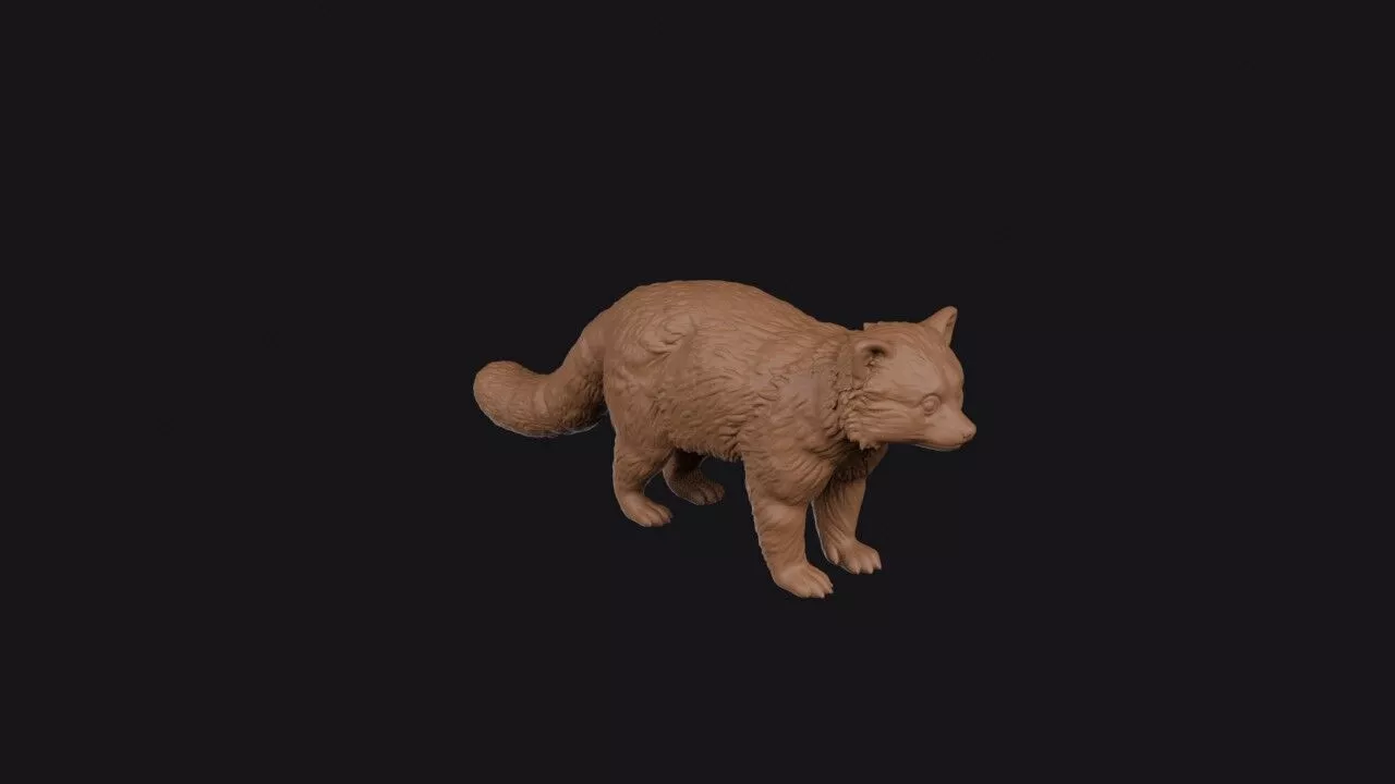 red panda 3D print model