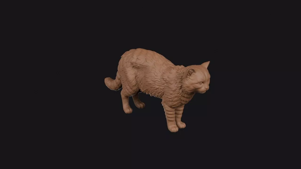 pampas cat 3D print model