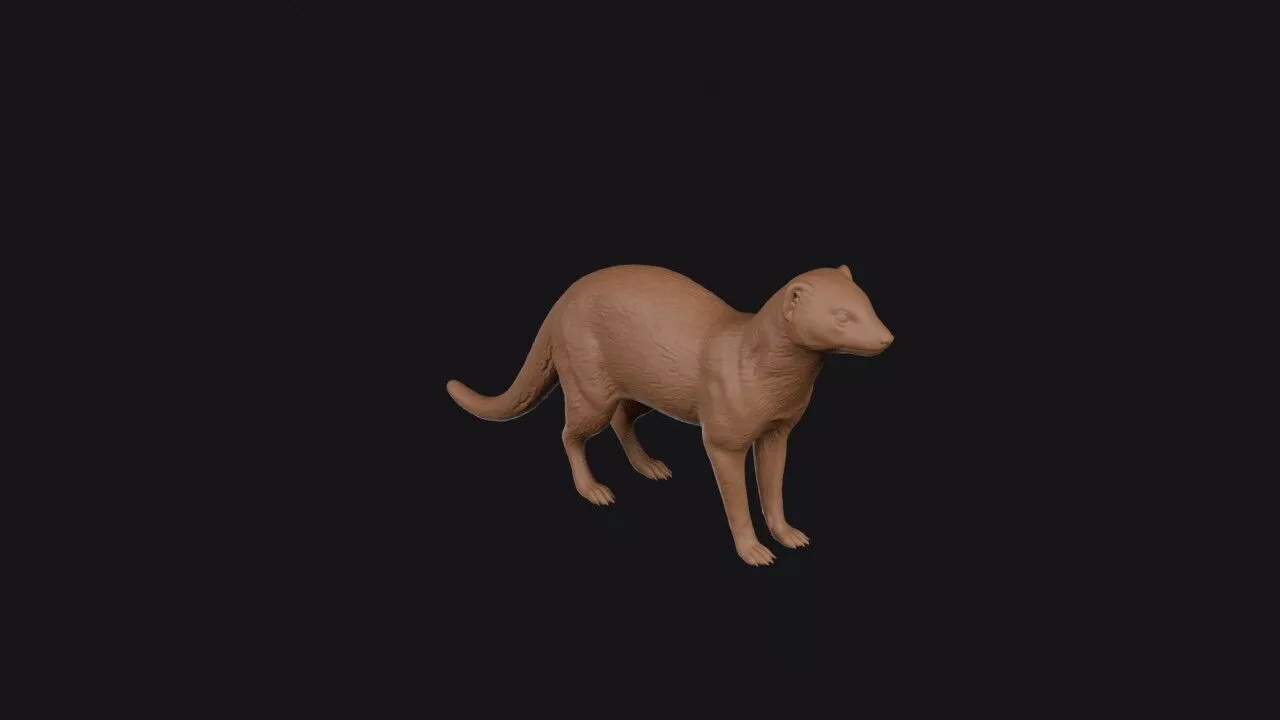 egyptian mongoose 3D print model