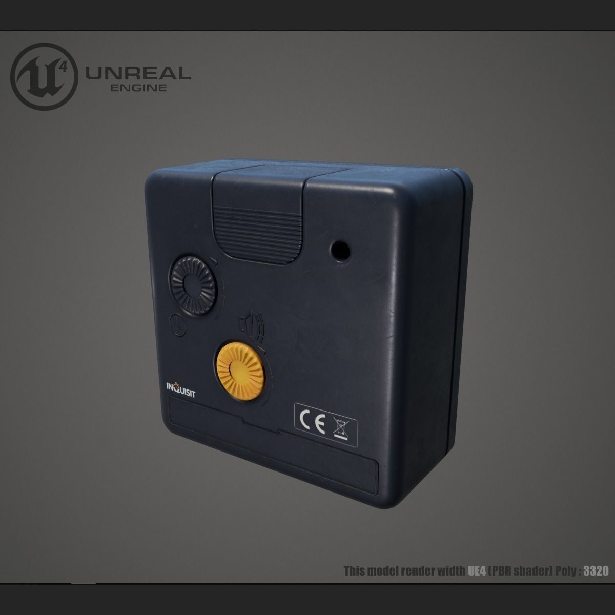 Clock unreal alarm Low-poly 3D model_3