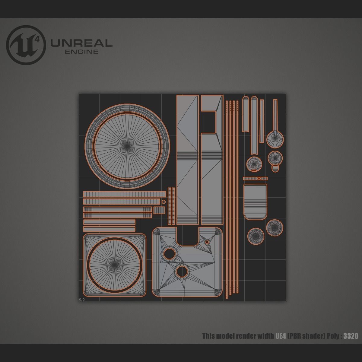 Clock unreal alarm Low-poly 3D model_5