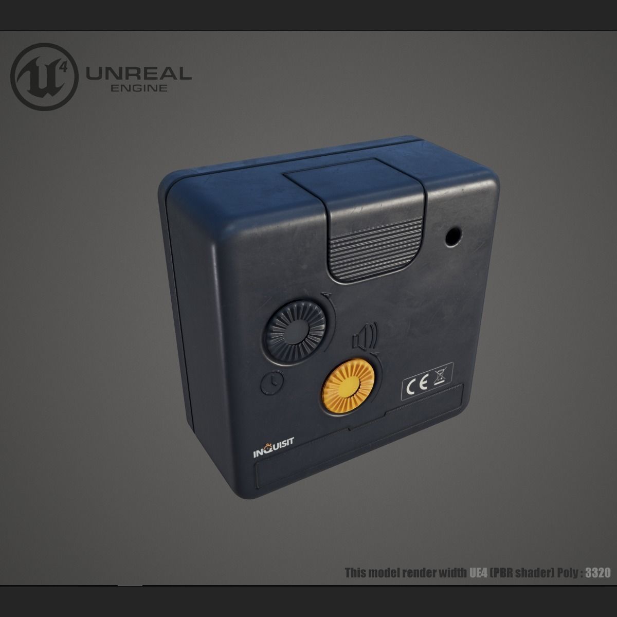 Clock unreal alarm Low-poly 3D model_2