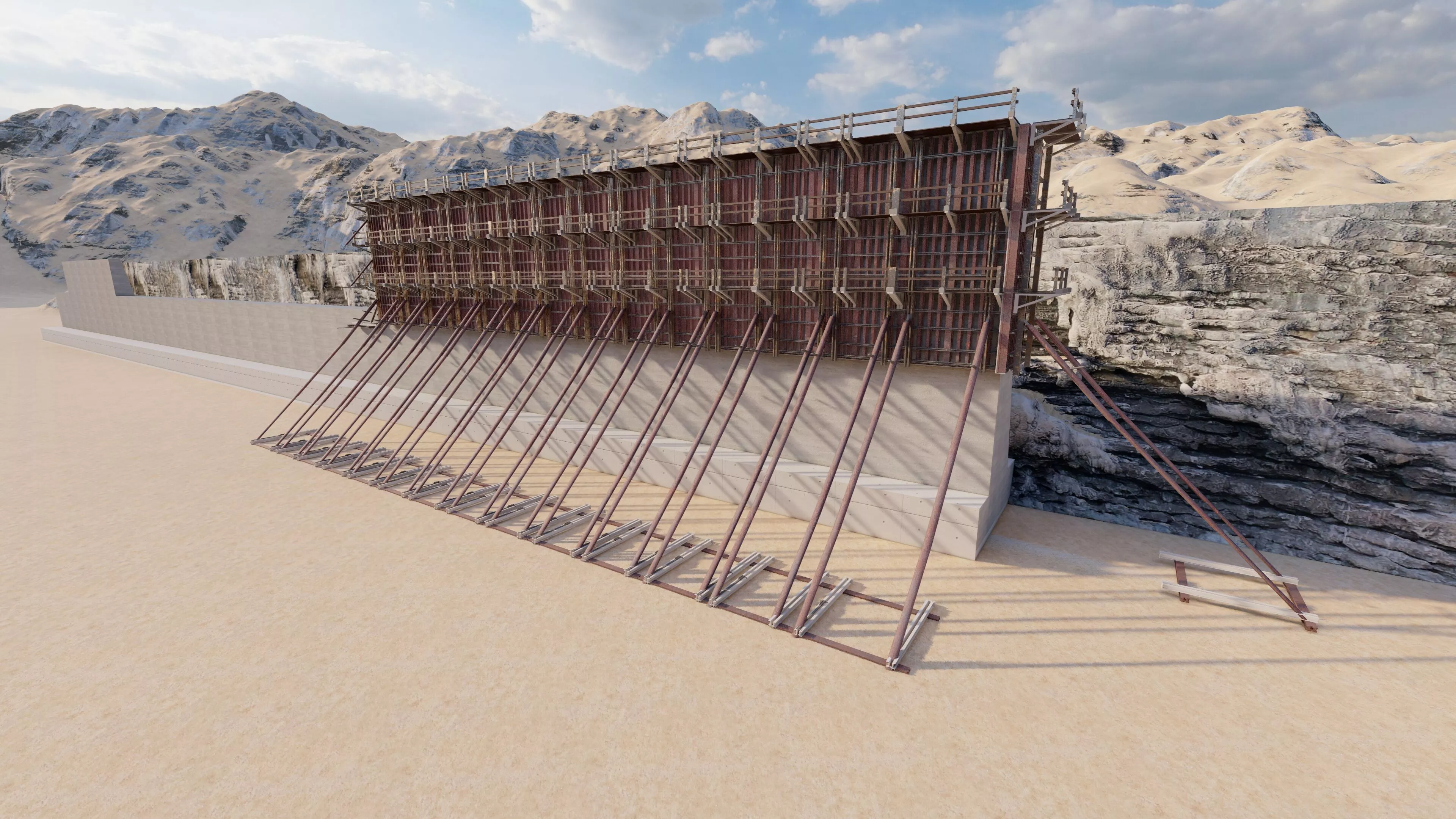 Bridge Construction 3D Model - Detailed Look into Infrastructure 3D model