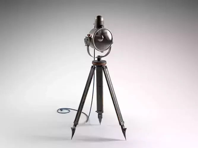 Vintage Industrial Searchlight