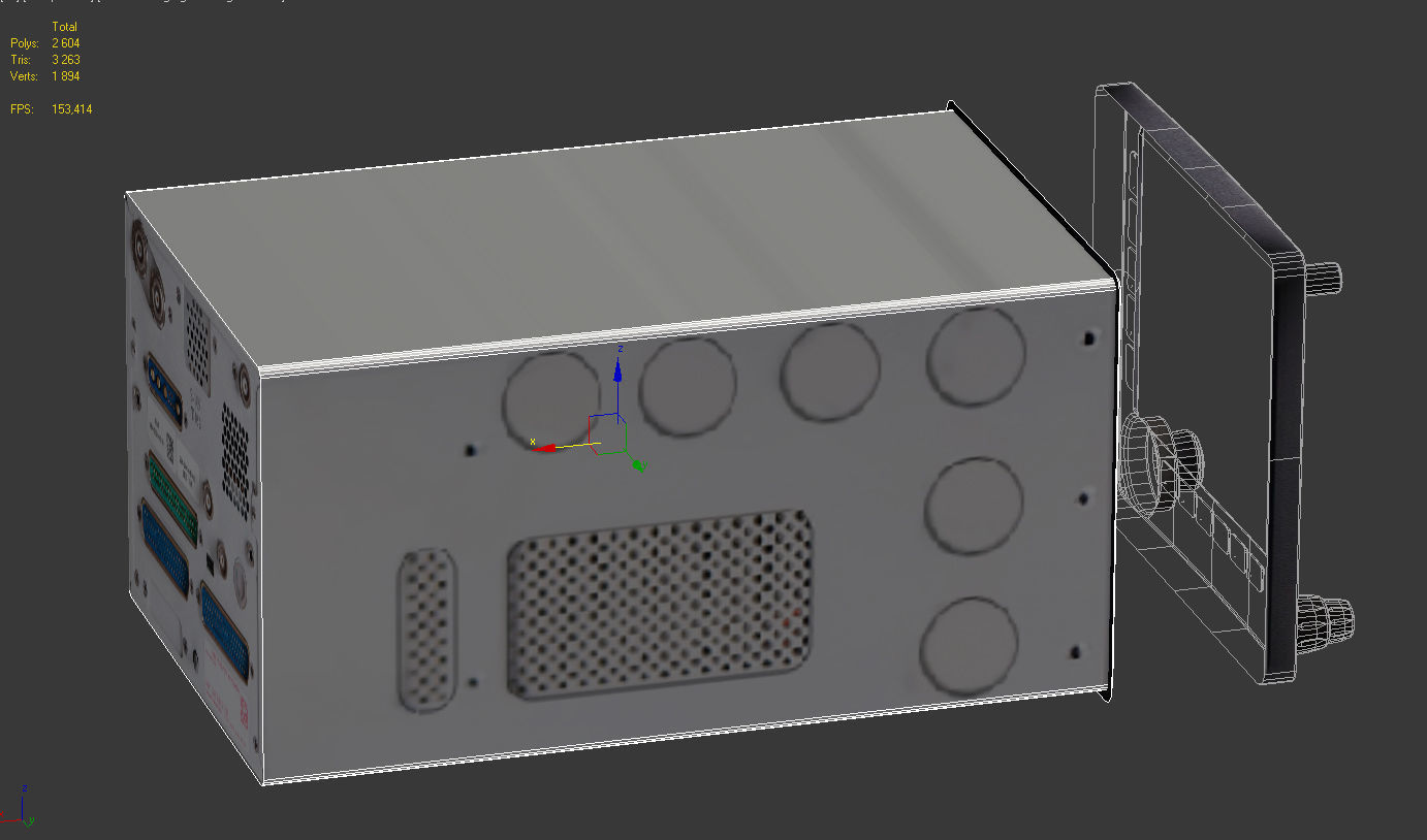 Bendix King KSN-770 multifunction Integrated Navigator Low-poly 3D model_7